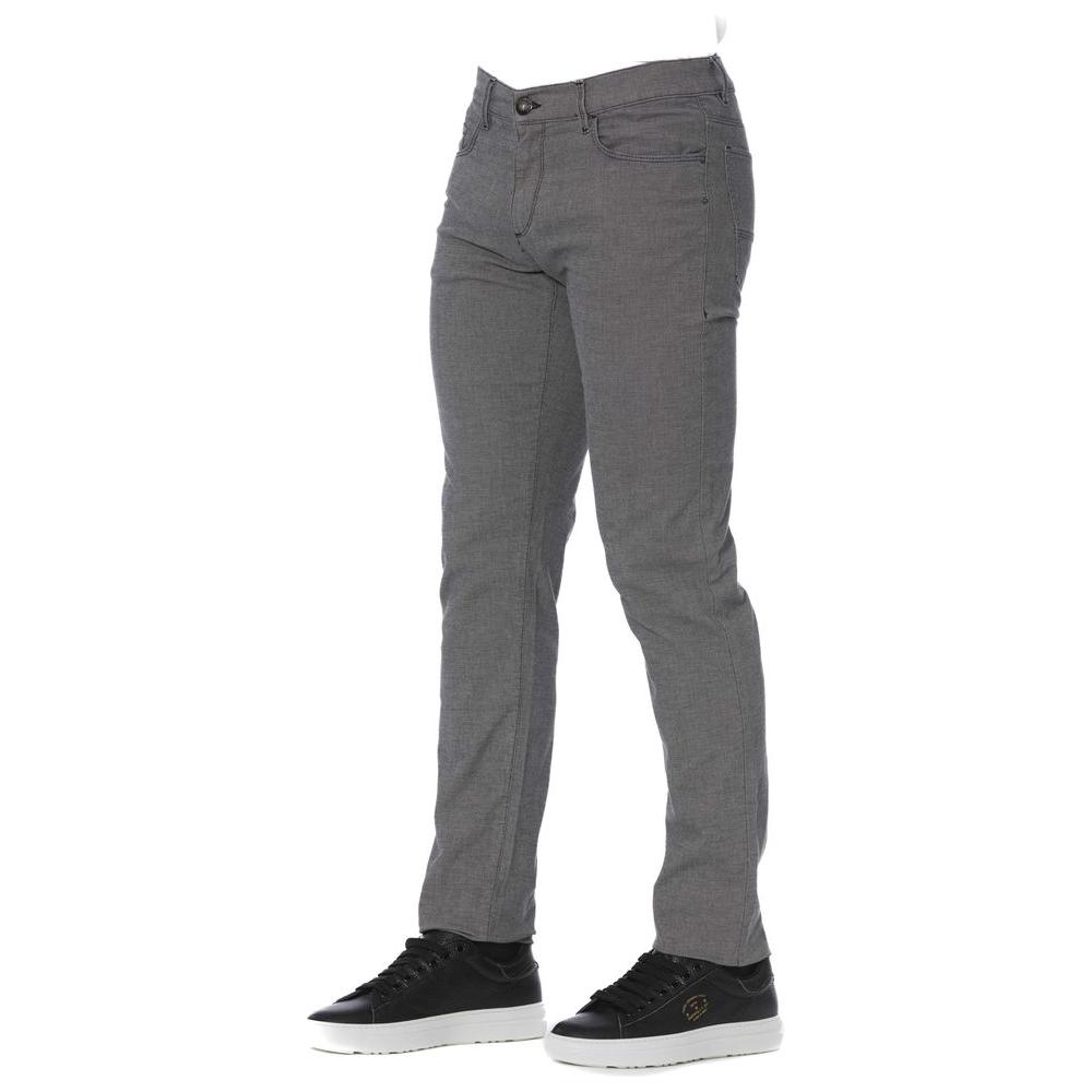 Trussardi Jeans Gray Cotton Men Pant TR-24101-W29