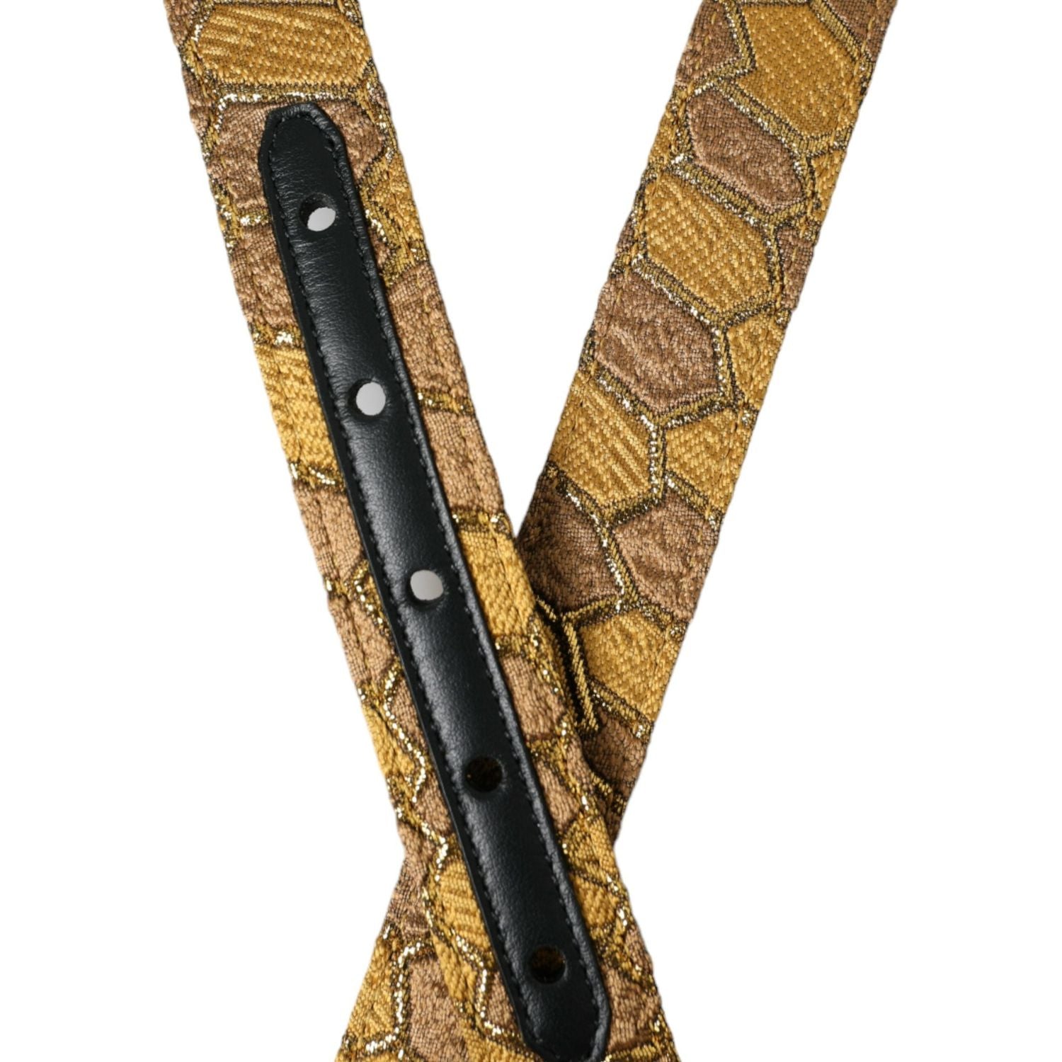 حزام جلدي ذهبي أنيق من دولتشي آند غابانا