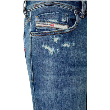 Diesel Blue Cotton Men Skinny Jean