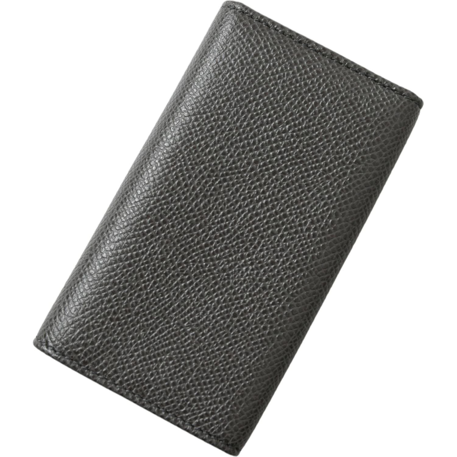 حامل مفاتيح ثلاثي الطيات من دولتشي آند غابانا - جلد رمادي أنيق