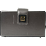 Dolce & Gabbana Metallic Gray Calfskin Leather DG BOX Shoulder Bag