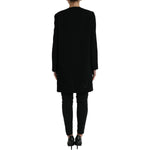 Dolce & Gabbana Elegant Floral Buttoned Wool Trench Coat Dolce & Gabbana Black