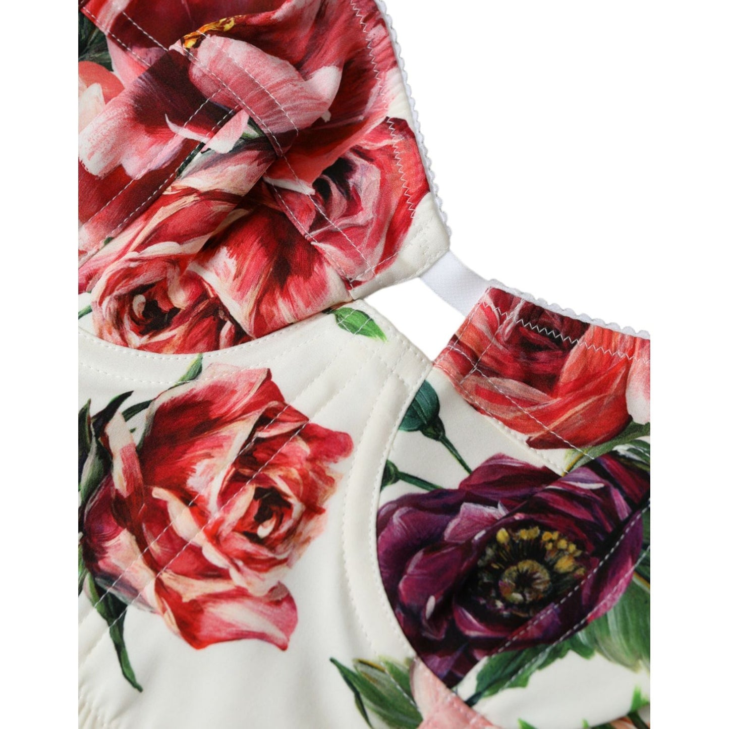 Dolce & Gabbana Multicolor Floral Sleeveless Bustier Crop Top BIK1778-40