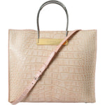 Balenciaga Pink Exotic Leather Embossed Cable Handle Shopper Tote Bag BAG1179