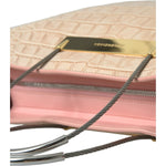 Balenciaga Pink Exotic Leather Embossed Cable Handle Shopper Tote Bag BAG1179