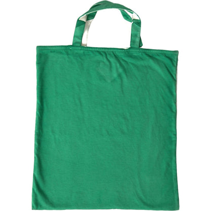 Prada Green Jersey Fabric Logo Shoulder Shopping Tote Shopping Bag
