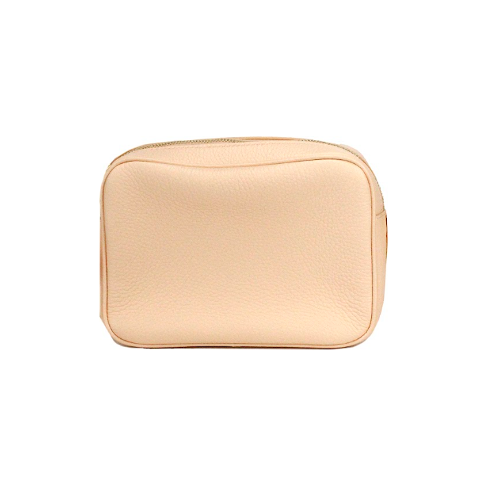 حقيبة كروس بودي صغيرة من الجلد باللون الخوخي الوردي من ماركة بربري