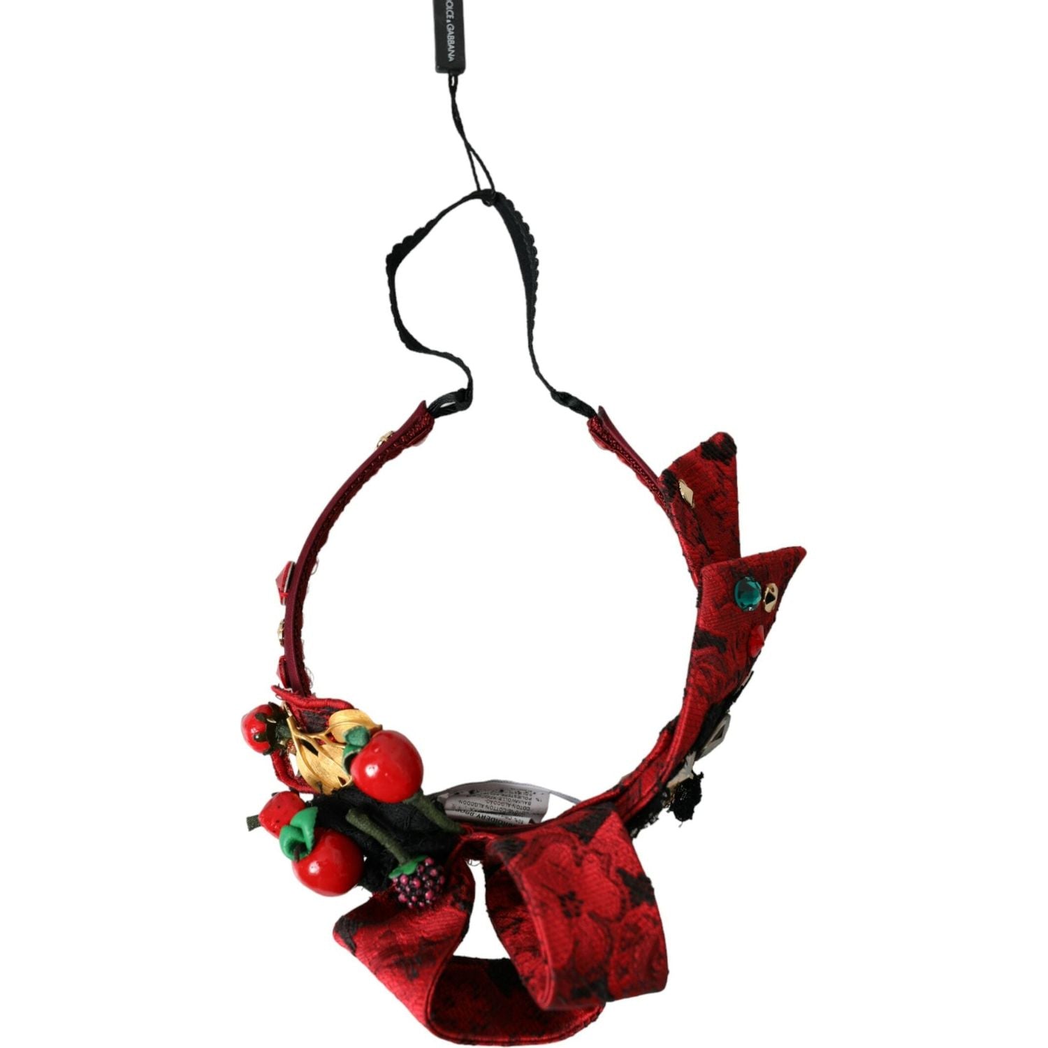 طوق شعر نسائي مزين بزهر الكرز الأحمر من دولتشي آند غابانا