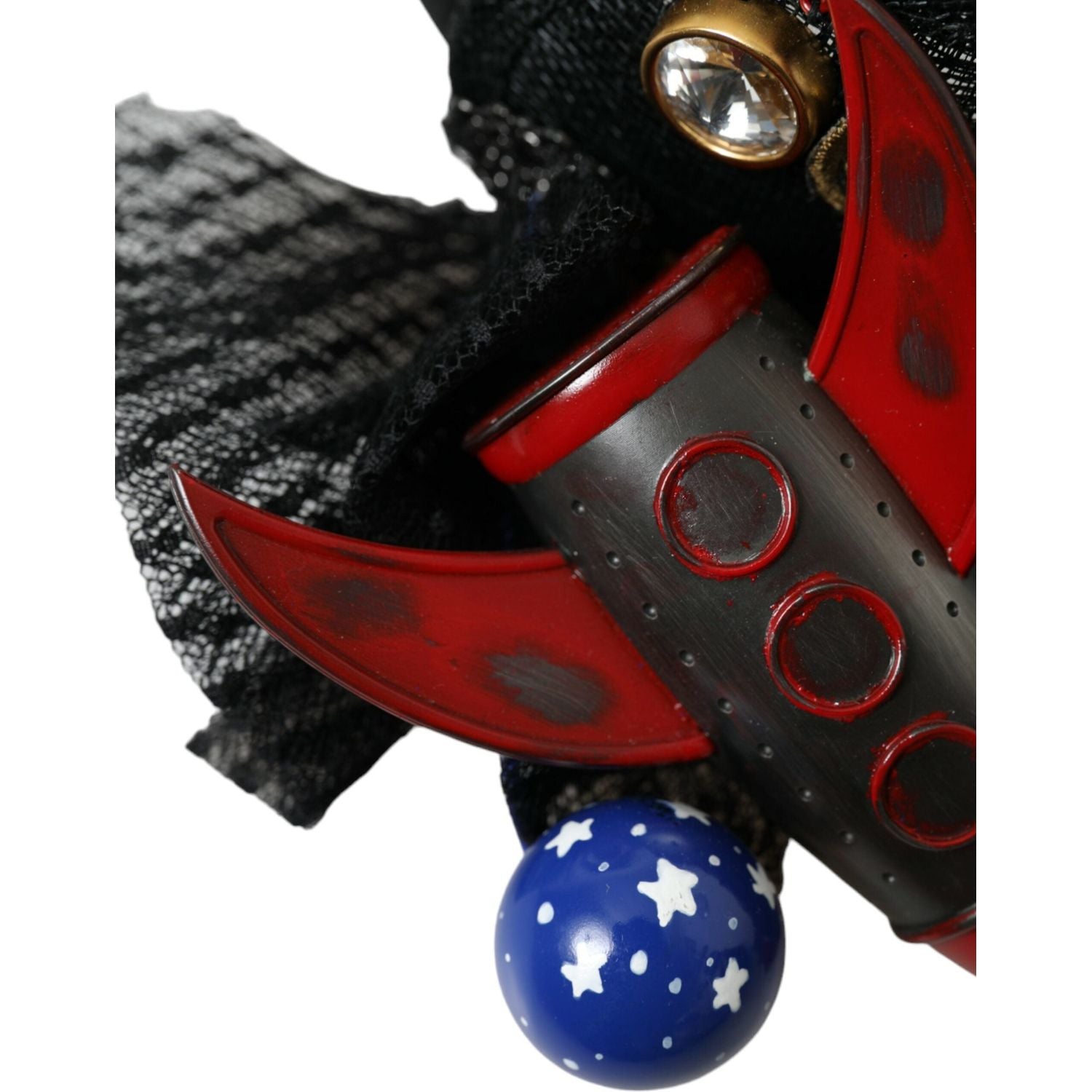 عصابة رأس من دولتشي آند غابانا متعددة الألوان على شكل صاروخ من الكريستال