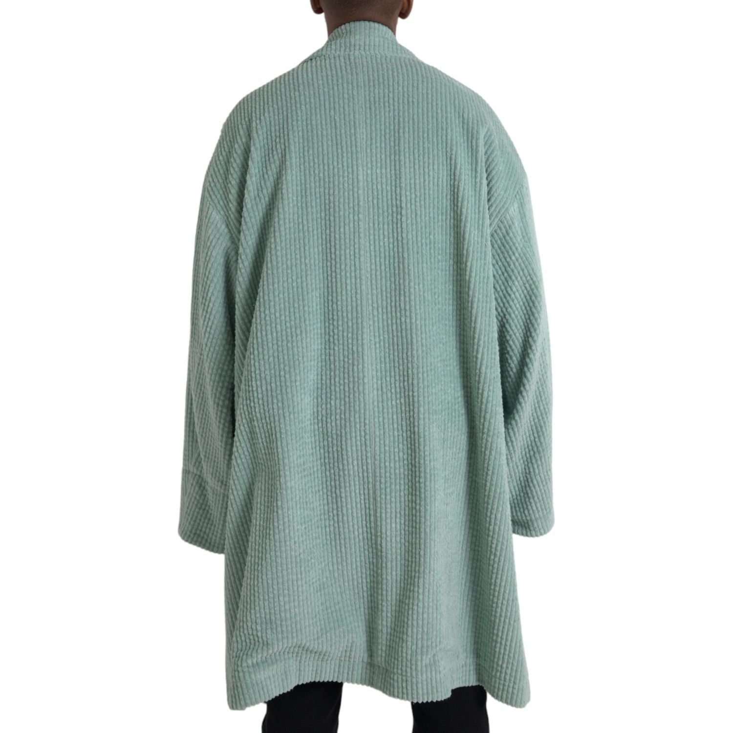 سترة دولتشي آند غابانا زرقاء مزدوجة الصدر من القطن المخملي