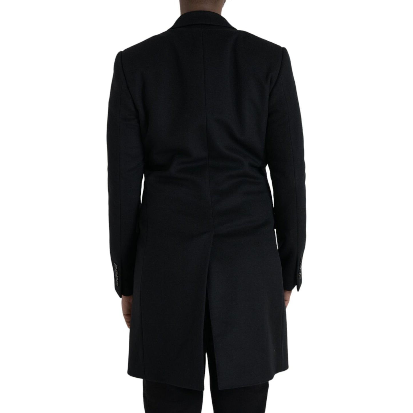 Dolce & Gabbana Black Single Breasted Trench Coat Jacket JKT3858-46