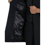 Dolce & Gabbana Black Single Breasted Trench Coat Jacket JKT3858-46