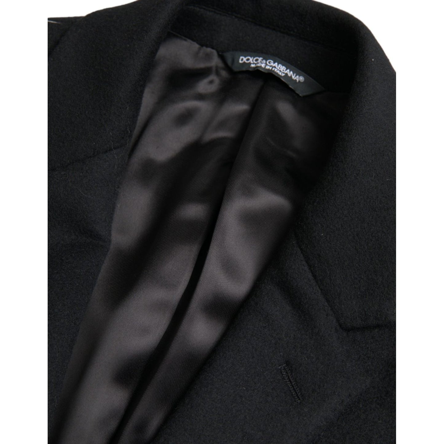 Dolce & Gabbana Black Single Breasted Trench Coat Jacket JKT3858-46
