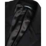 Dolce & Gabbana Black Single Breasted Trench Coat Jacket JKT3858-46