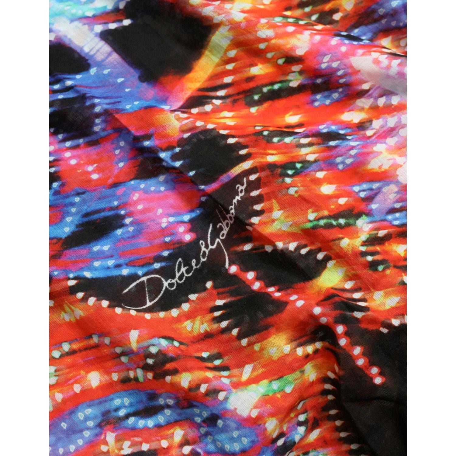 تي شيرت قطني بطبعة لوميناي متعددة الألوان من دولتشي آند غابانا