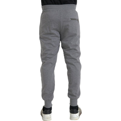 Dolce & Gabbana Gray Cotton Jogger Skinny Sweatpants Pants