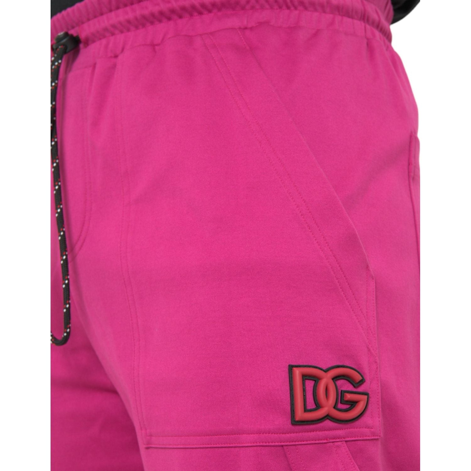 بنطلون رياضي من القطن بشعار Dolce &amp; Gabbana باللون الوردي