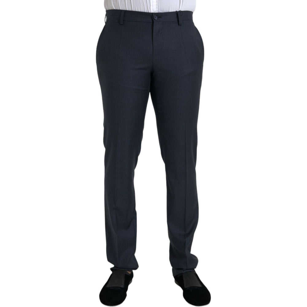 Dolce & Gabbana Blue Wool Men Skinny Dress Pants PAN75307-48
