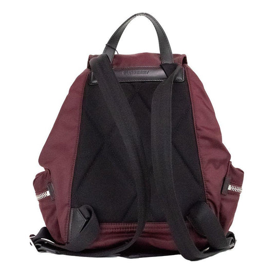 Burberry Medium Burgundy Econyl Nylon Rucksack Drawstring Backpack Bookbag 46530