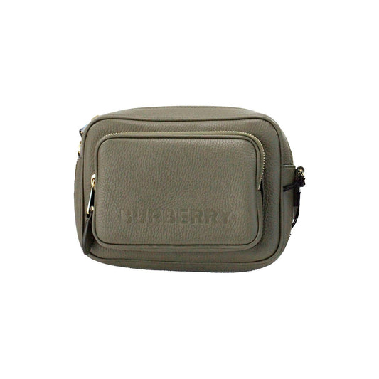 Burberry Small Branded Dark Fern Green Grainy Leather Camera Crossbody Bag 56002