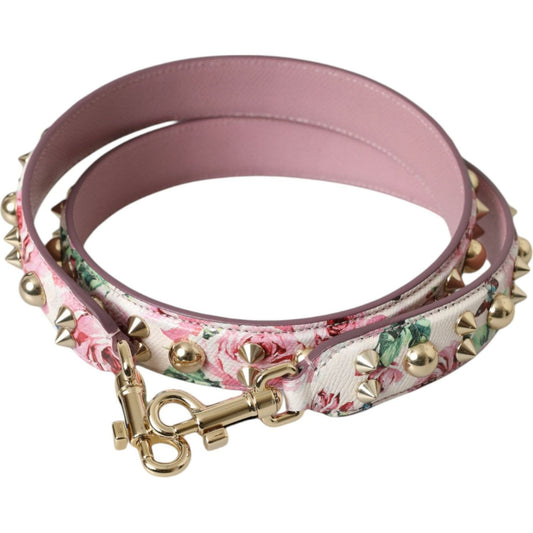 Dolce & Gabbana Pink Floral Handbag Accessory Shoulder Strap WMB309