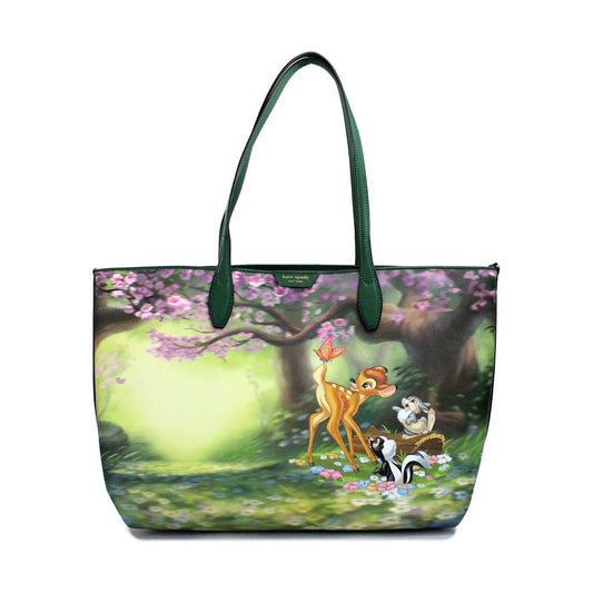 Kate Spade Disney Sutton Bambi Coated Canvas Shoulder Tote Handbag Purse 59848