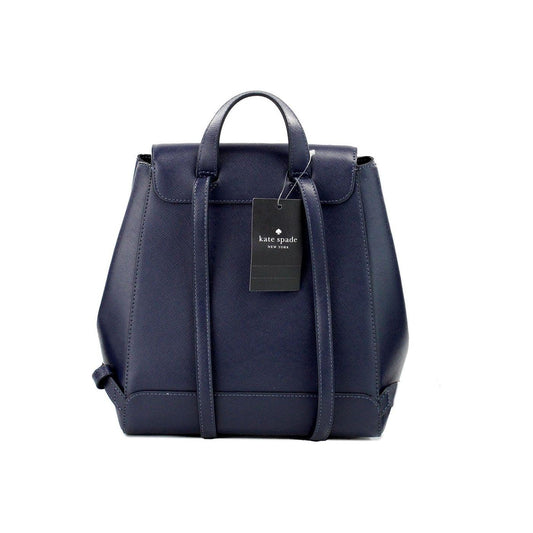 Kate Spade Madison Navy Saffiano Leather Medium Flap Shoulder Backpack Bag 20729