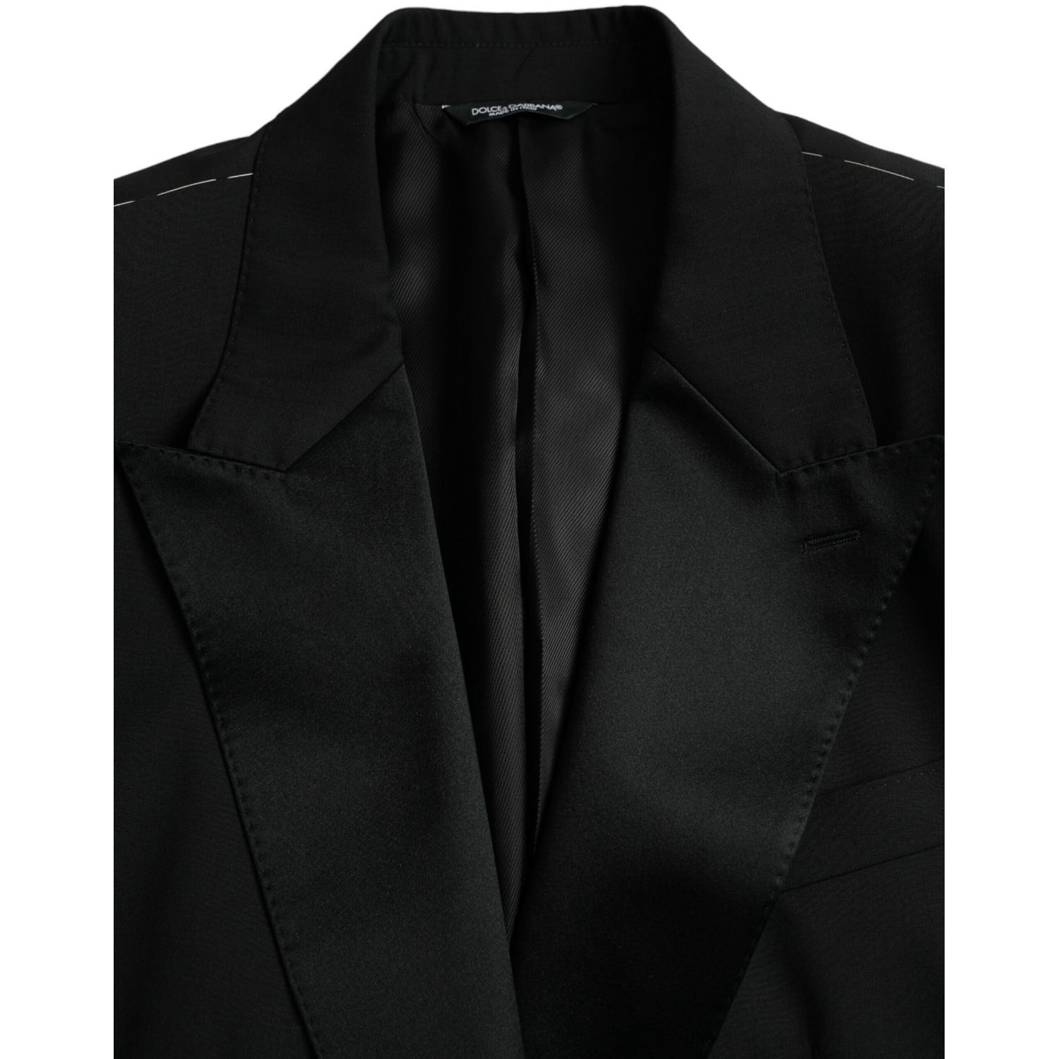 Dolce & Gabbana Black SICILIA Single Breasted Coat Blazer