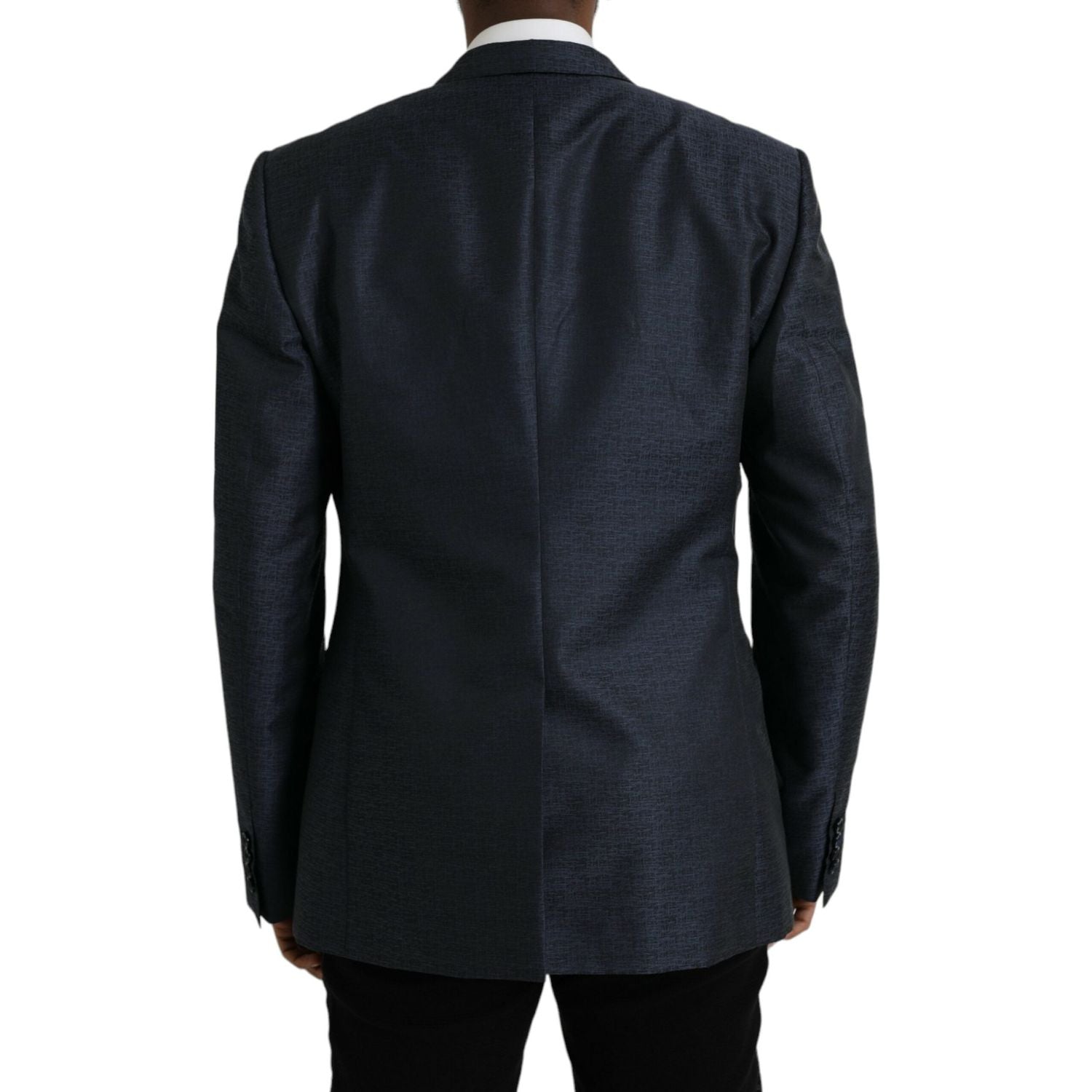 بليزر دولتشي آند غابانا ذو صف واحد من الأزرار باللون الأزرق والذهبي