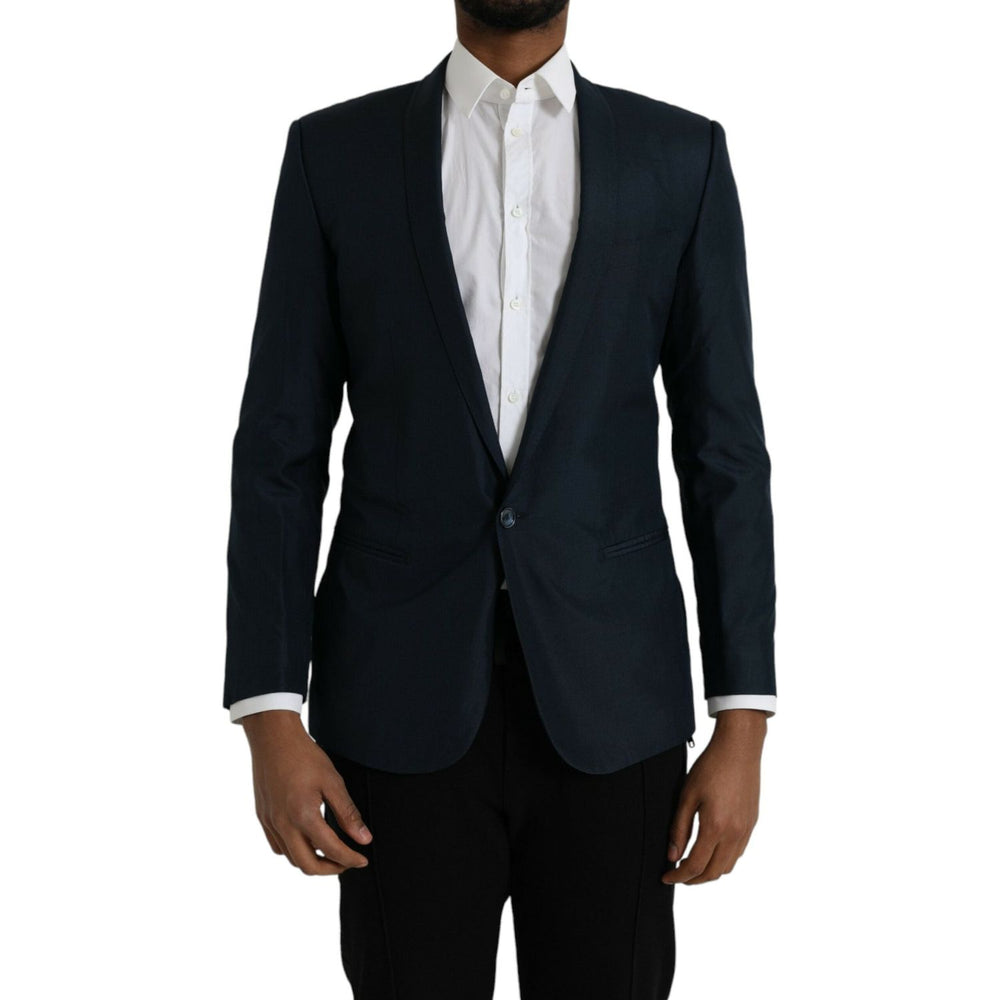 Dolce & Gabbana Blue MARTINI Shawl Single Breasted Blazer JKT4035-50