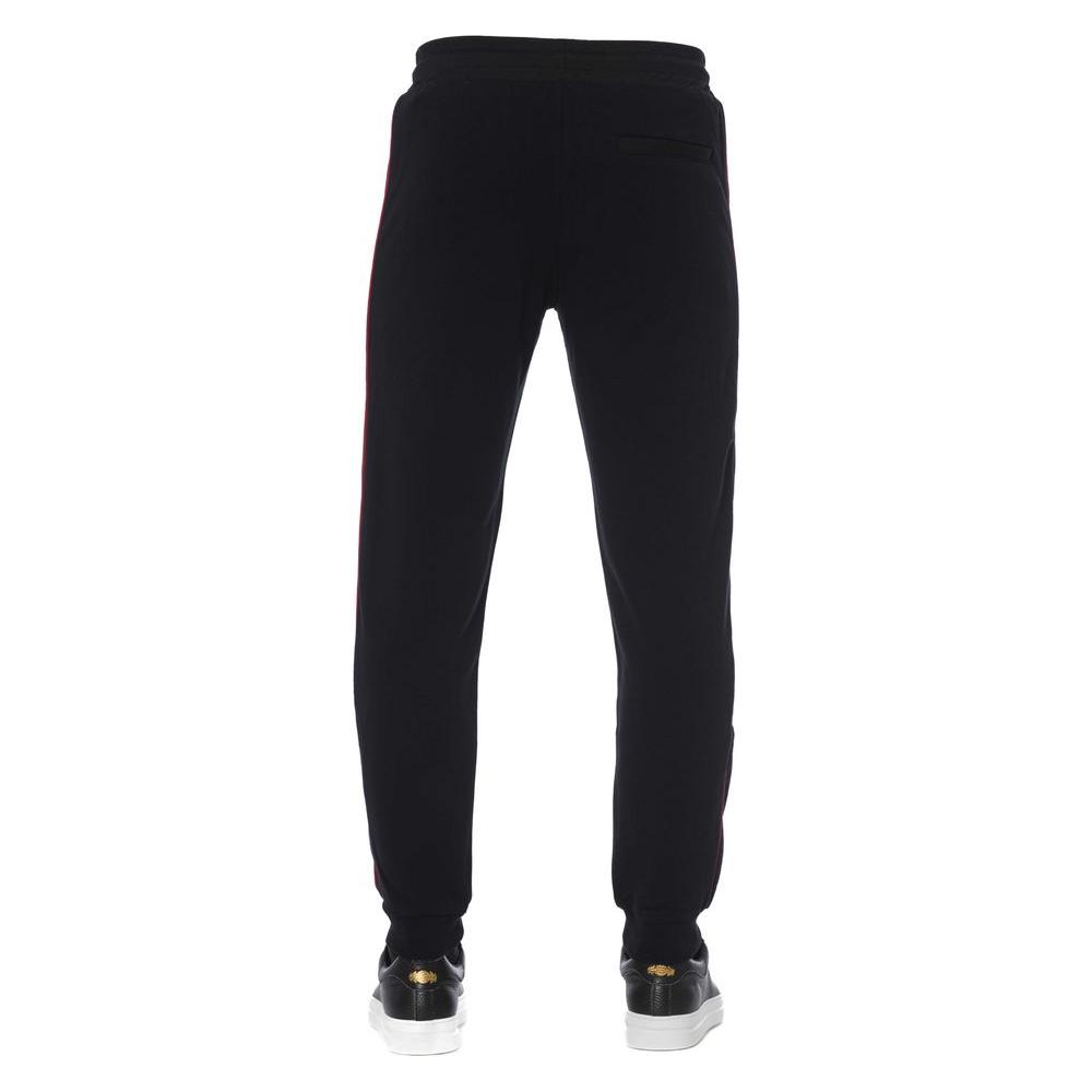 Trussardi Black Cotton Men Sports Pant