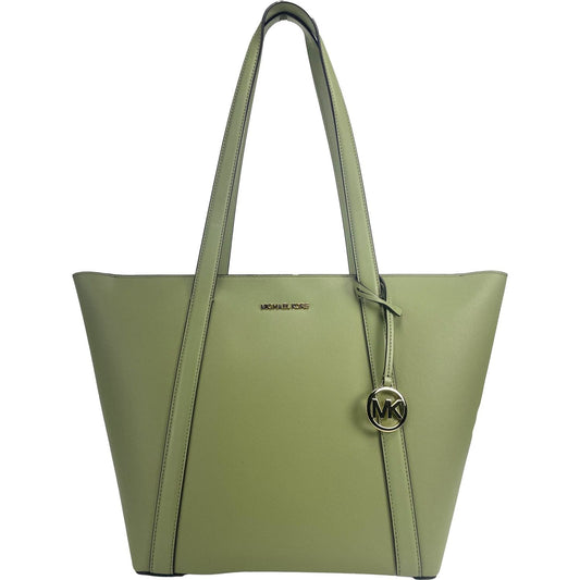 Michael Kors Large Pratt Shoulder Zip Tote Bag Light Sage 29869