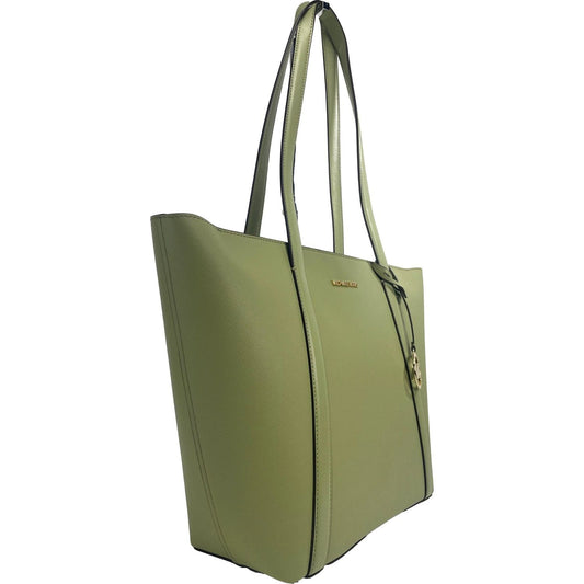 Michael Kors Large Pratt Shoulder Zip Tote Bag Light Sage 29869