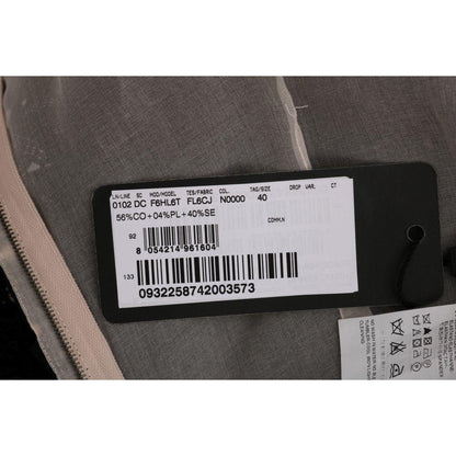 Dolce & Gabbana Black Cotton Silk Floral Long Dress