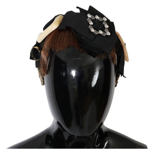 Dolce & Gabbana Clear Crystal Brown Hair Headband SMY1153