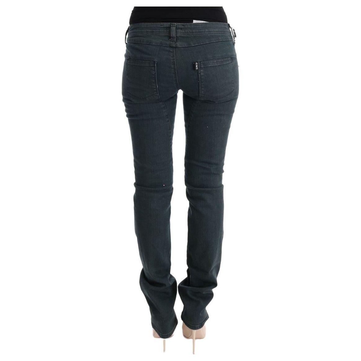 Costume National Gray Cotton Superslim Denim Jeans SIG30125-4