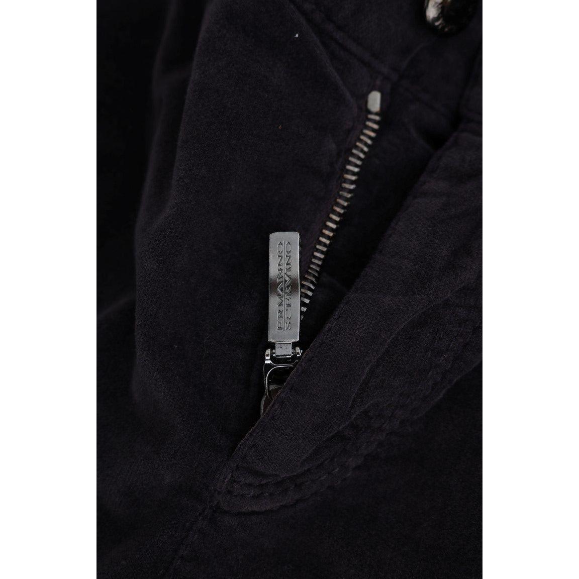 Ermanno Scervino Brown Cotton Cropped Casual Pants