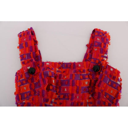 Dolce & Gabbana Pink Patterned A-line Above Knees Dress