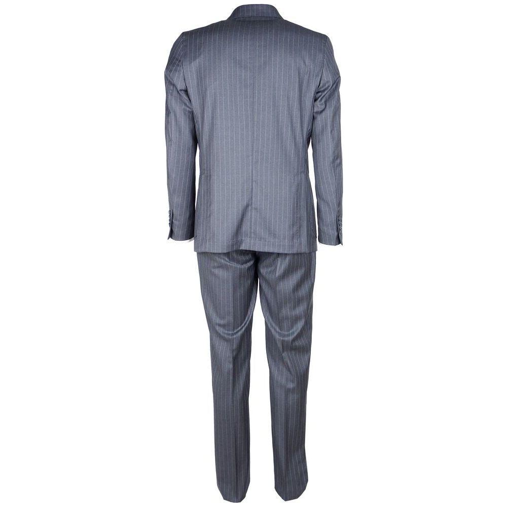 Made in Italy Gray Wool Men Suit ER-12990-IT52 | XL