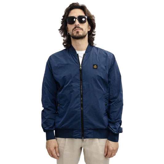 Refrigiwear Elevated Casual Blue Bomber Jacket RE-12591-S