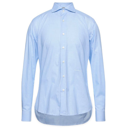 Aquascutum Azzurro Cotton Men Shirt