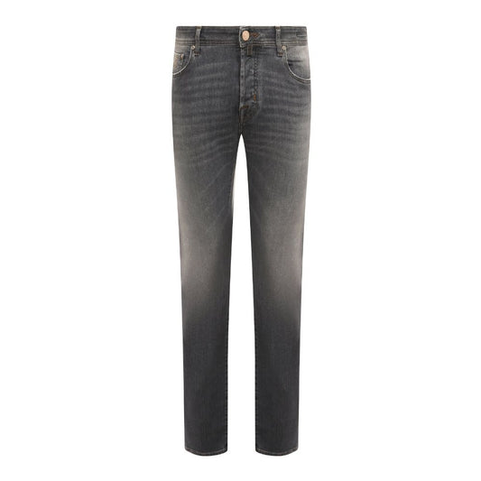 Jacob Cohen Sleek Gray Stretch Cotton Regular Fit Jeans JA-11664-37