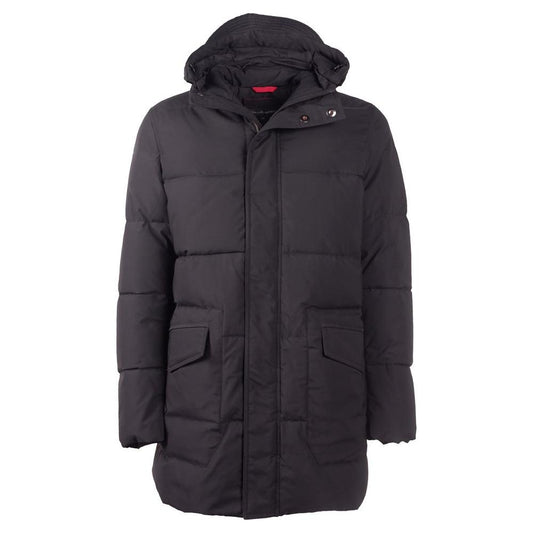 Emilio Romanelli Black Polyester Men's Jacket EM-5080-IT46 | S