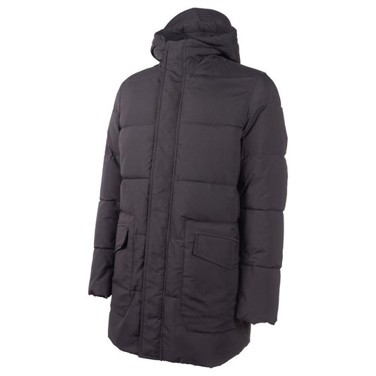 Emilio Romanelli Black Polyester Men's Jacket EM-5080-IT46 | S