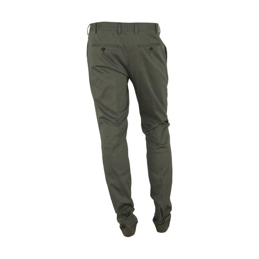 Made in Italy Elegant Green Summer Trousers for Men MI-3211-IT52 | XL