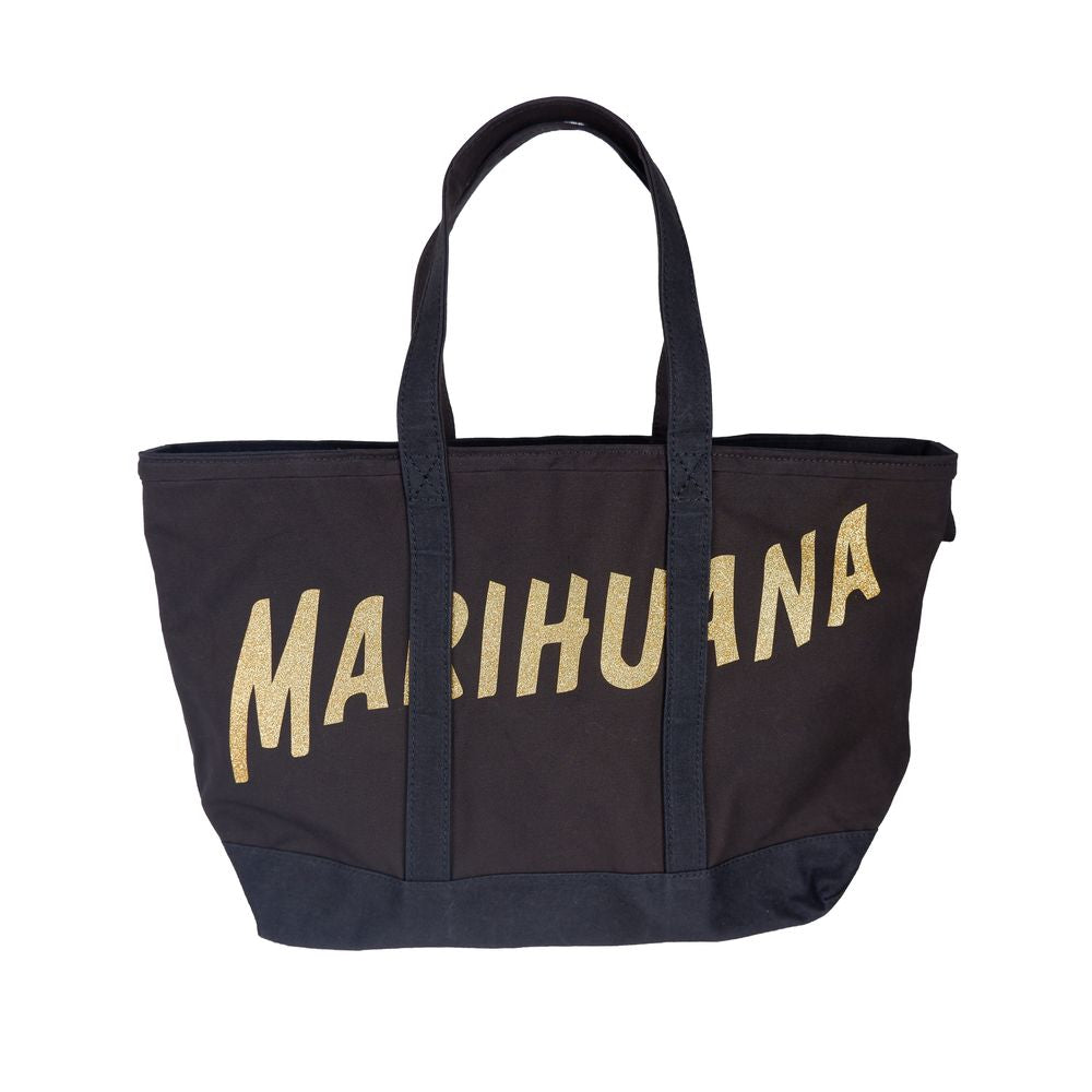 Front view with bag zipped and handles upright.