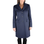 Made in Italy Blue Wool Women Coat LO-8409-IT52 | XXL