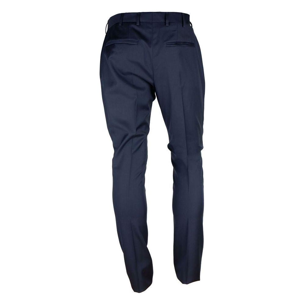 Made in Italy Blue Wool Men's Trousers MI-8343-IT46 | S