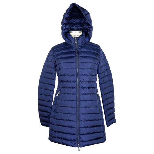 Add Elegant Blue Down Puffer Jacket with Hood AD-7990-IT42|M