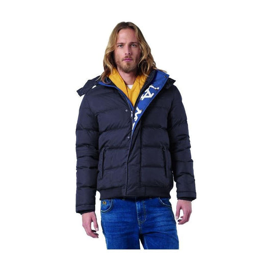 La Martina Blue Nylon Men Jacket LA-7841-L
